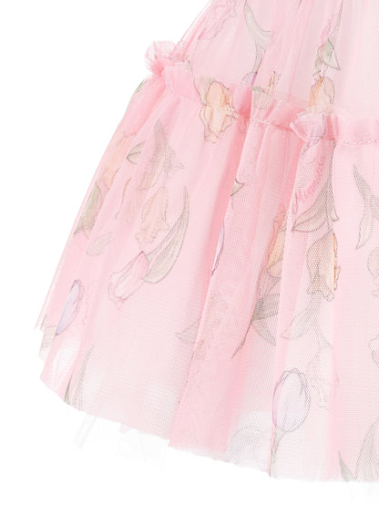 Tulip print tulle dress