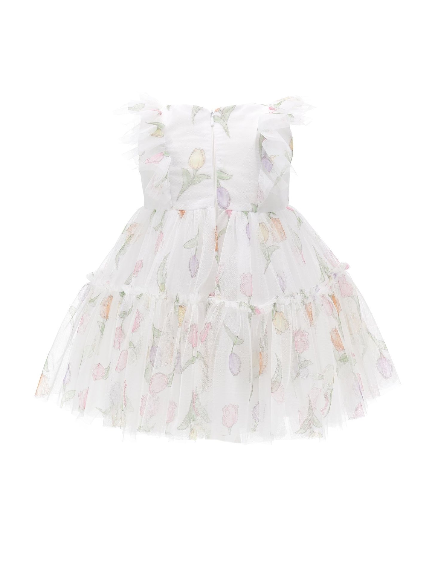 Tulip print tulle dress