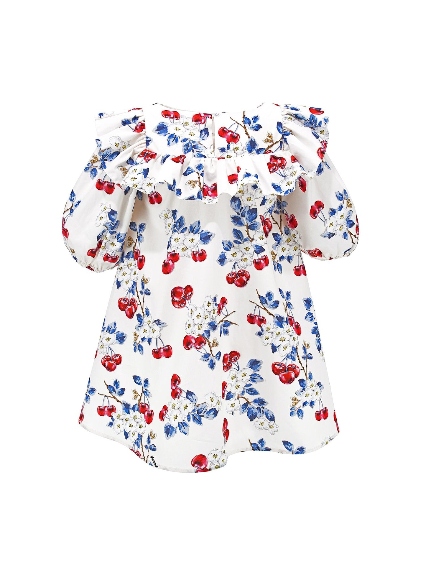 High-waisted poplin dress
