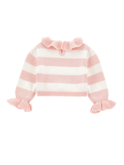 Wool sweater with collar