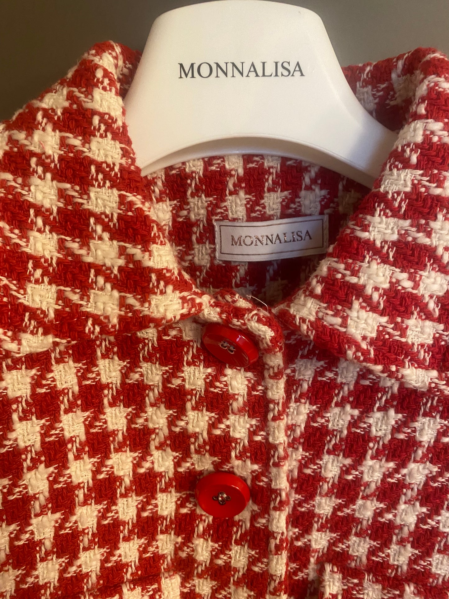 Fringed houndstooth jacket