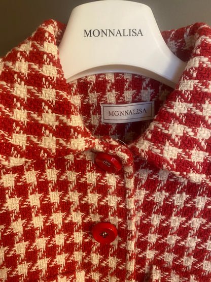 Fringed houndstooth jacket